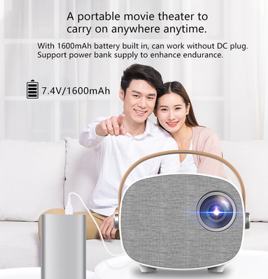 Mobile Android Projector , 4K Wireless Screen Mirroring Projector With 30000h Led Life