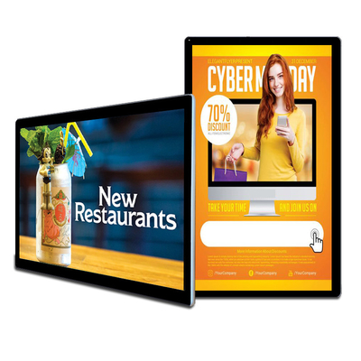 O quiosque do Signage de Android Digital, montagem LCD da parede indica 15,6 polegadas 11,6 polegadas